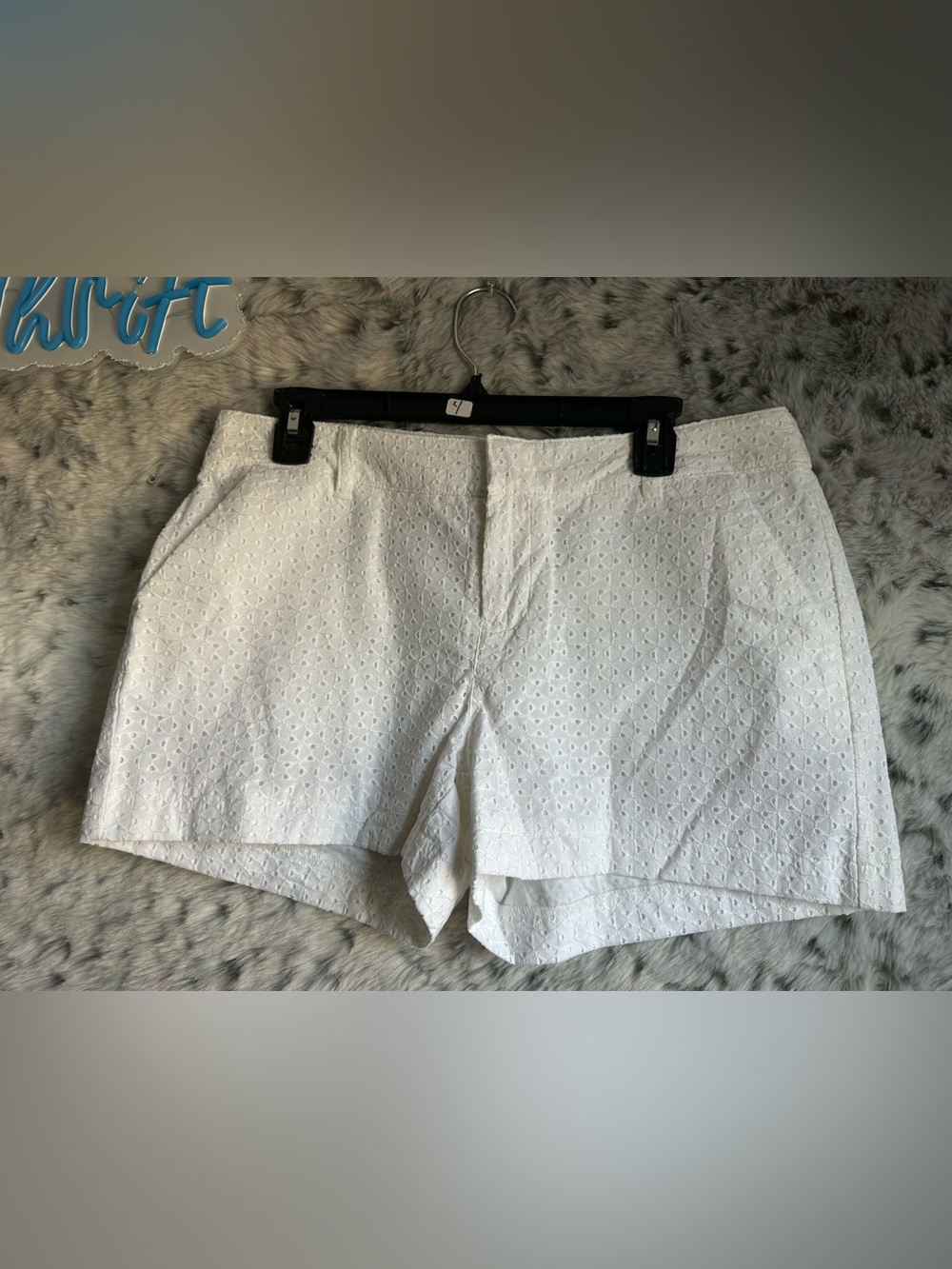 16.  Maurices White Eyelet Women's Shorts nwt sz 9/10
